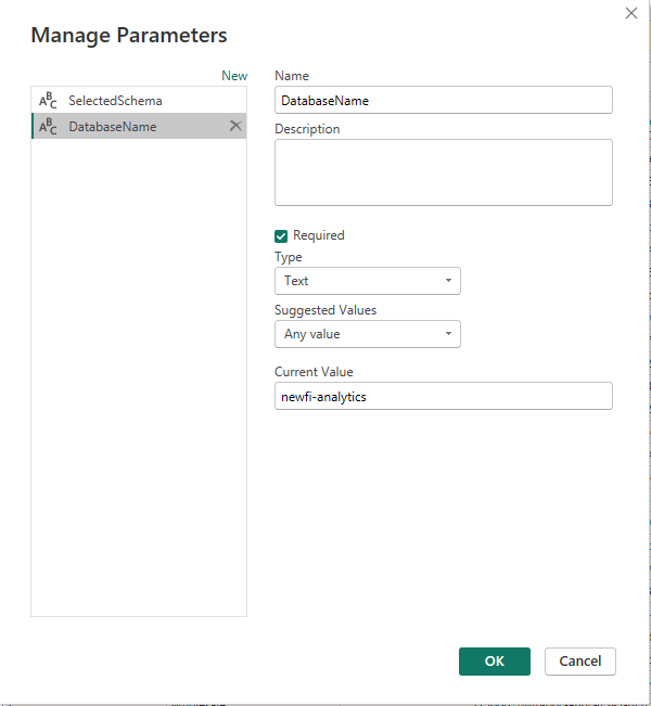 Power BI Parameter